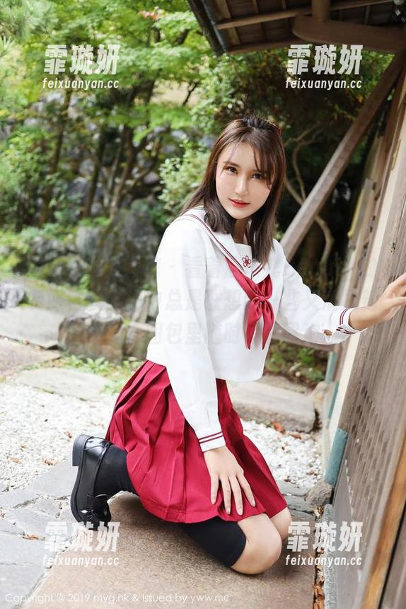 MyGirl美媛馆 - 看着唐琪儿Beauty的制服，我脑海中总是联想到一些又潮又辣的场景，图包里随时可能冒泡。